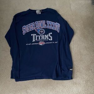 Vintage 2000’s tenessee titans Super Bowl long sleeve puma